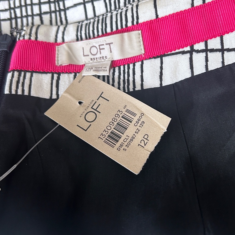 Ann Taylor LOFT String Theory Plaid Windowpane Mini Skirt A-Line Rare NWT - Picture 9 of 13